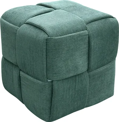 Produktbild von byLIVING Pouf URBAN / Cord dunkelgrün / Vollpolster / Hocker / B 40, H 40, T 40 cm