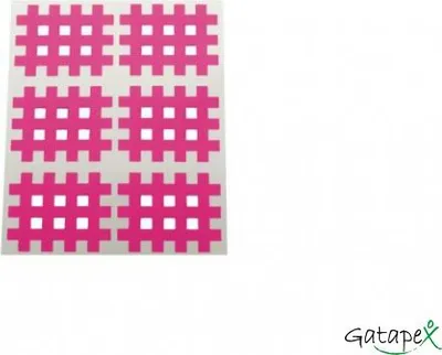 Produktbild von Gatapex Akupunkturpflaster pink (6 Gittertapes, 2,8 cm x 3,6 cm)