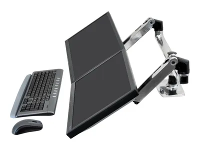 Produktbild von Monitorarm LX Dual Side-by-Side schwarz / LCDGröße<=61cm / <18kg / Anhebg. 13cm / Neig. 80° / Schwenkg. 360° / Drehg. 90° /MIS-D