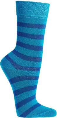 Produktbild von 6 Paar TippTexx 24 Kindersocken Ringel Bio Baumwolle, für Mädchen & Jungen, Blau, Größe 23-26