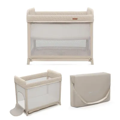 Immagine prodotto di Kinderkraft MOON DREAM Lettino pieghevole con fondo sospeso e borsa trasporto Beige