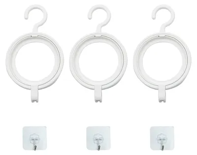 3er-Set Perückenständer, hängend, faltbar, Kunststoff, weiß