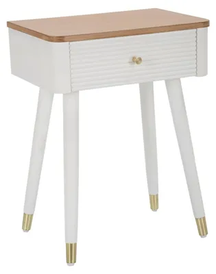 Produktbild von Mauro Ferretti Matera Nachttisch 45x32x62 cm weiß-braun