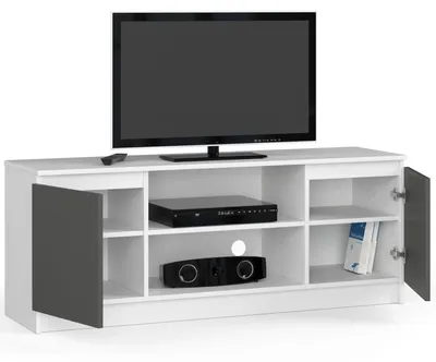 Obrázek produktu pro Televizní skříňka 140 cm, televizní stolek se 2 dvířky, výška 55 cm, hloubka 40 cm, CLP