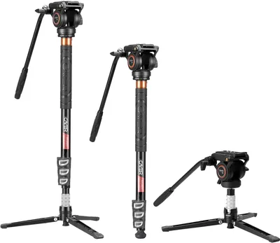 Immagine prodotto di Monopiede - Treppiede monopiede - Treppiede per fotocamera - Treppiede per videocamera - Per fotocamere DSLR - In alluminio