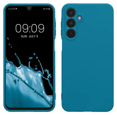 Produktbild von kwmobile Handyhülle für Samsung Galaxy A16 5G Hülle - weiches Handy Silikon Case - Schutzhülle Cover - Karibikblau