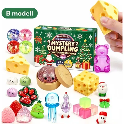 Produktbild von Squishy Adventskalender 24 Überraschungen Fidget Spielzeug,Sammelfiguren, Weihnachtsgeschenk für Kinder & Erwachsene (zufällig 24 Spielzeuge)-B modell