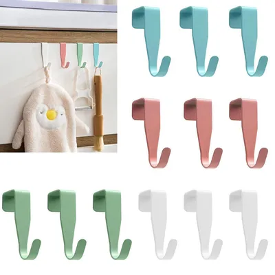 Immagine prodotto di Set di 12 ganci appendiabiti in metallo, colorati, per armadi e porte interne