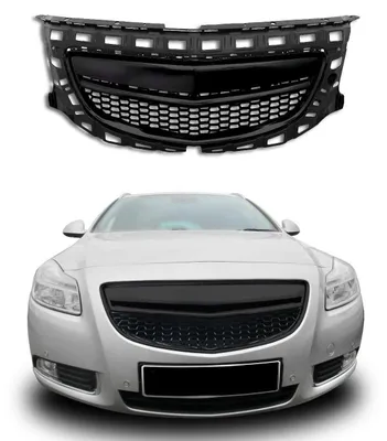 Für Opel Insignia Kühlergrill Sportgrill Front Grill Waben Gitter in Schwarz – Produktansicht