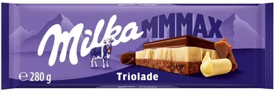 Produktbild von Milka Max Triolade Drei Schichten Weiße, Dunkle & Alpenmilch 280g