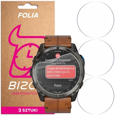 Produktbild von 3x Schutzfolie für den Bildschirm für Garmin D2 Mach 2 Pro, Bizon Watch HydroFlex