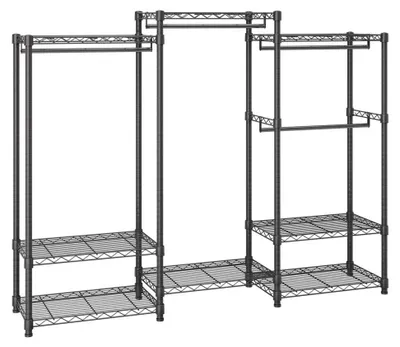 Zdjęcie produktu dla Mobilna, wolnostojąca wieszarka na ubrania - 174 x 180 x 45 cm - nośność 362 kg - stal
