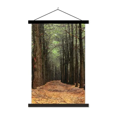 Produktbild von MuchoWow® Textilposter Herbst - Dekoration - Wald 60x90 cm mit schwarzem Rahmen - Poster Wohnzimmer