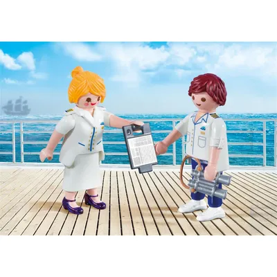 Image de PLAYMOBIL family fun 9216 duo pack hote et hotesse de croisiere
