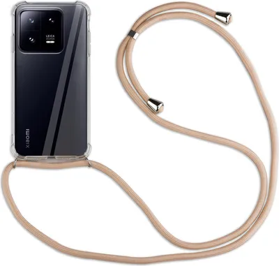 Produktbild von Handykette für Xiaomi 13 Pro Handyhülle mit Band Hülle mit Kordel Handy Tasche Beige / Braun