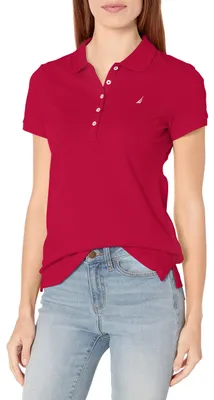 Produktbild von Nautica Damen Poloshirt mit 5 Knöpfen, kurzärmelig, atmungsaktiv, 100% Baumwolle