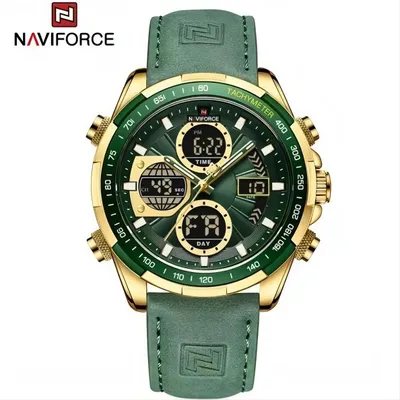 Zdjęcie produktu dla Elegancki Zegarek Męski NAVIFORCE MI-38648 Zielony/Złoty KP38648