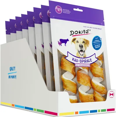 Produktbild von DOKAS - Kau-Spirale mit Hühnerbrust 8er Pack (8 x 110g)