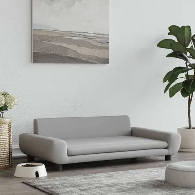 Zdjęcie produktu dla Vidaxl Hundkorb 100x54x33 cm Samt hellgrau