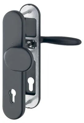 Produktbild von HOPPE Verona Schutz-Wechselgarnitur Langschild Alu F9714M schwarz matt 86G/3331/3310/1510 (Entfernung: 92mm) Entfernung: 92mm