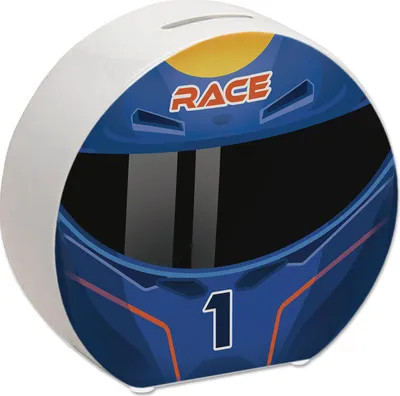 Produktbild von Motorsport-Helm Spardose in Dunkelblau