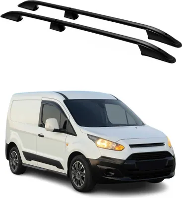 Image de Barres de toit longitudinales pour Ford Connect 2014-2024 L1 Alu Noir