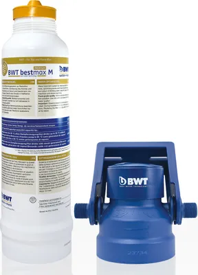 Produktbild von BWT Bestmax M PREMIUM Filterkerze + Filterkopf, BWT water + more Wasserfilter, ca. 2700 L