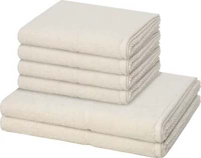 Produktbild von Möve for frottana Pearl 4 X Handtuch 2 X Duschtuch im Set Moderner Mix aus Walk- und Zwirnfrottier, Hohe Flauschigkeit und sanfter Massageeffekt, Saugfähig und schnell trocknend