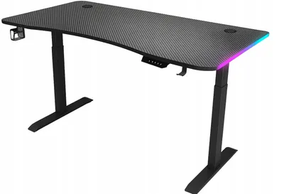 Produktbild von Schreibtisch - Tisch 140x60x72cm - Bürotisch Schwarz - Gamingtisch - Schreibtisch mit Höhenverstellung