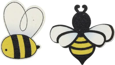 Produktbild von Glorex Streuteile Bienen Holz 3,7 x 4,2 x 0,1 cm , 8 Stück