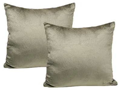 Produktbild von JACK 2er Set Teddy Flausch Kissen Dekokissen flauschig kuschlig weich, Farbe:Taupe, Größe:40 x 40 cm