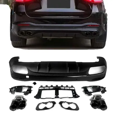 Obrázok produktu pre Difúzor zadného nárazníka, vyrobený na mieru pre Mercedes-Benz W167 GLE, odolná konštrukcia, štýl GLE53