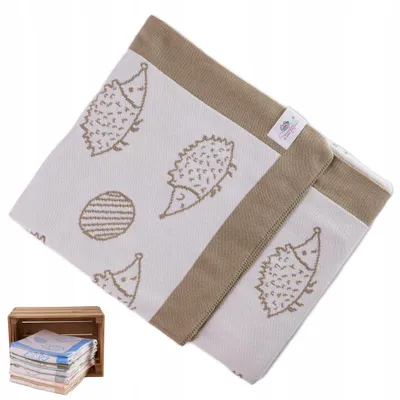 Produktbild von Snuglytots Babydecke Jeżyk Khaki 100% Baumwolle 90x100 cm