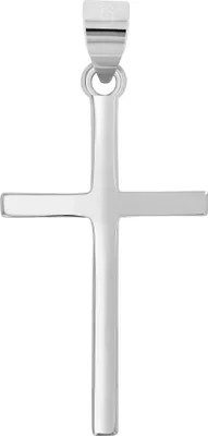 Produktbild von "Crispurs" 925/- Echtsilber Kettenanhänger, Kreuz, rhodiniert oder vergoldet