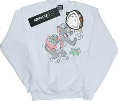 Produktbild von Tom And Jerry - "Egg Hunt" Sweatshirt für Herren BI47031 (L) (Weiß)