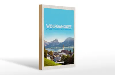 Produktbild von Holzschild Reise 20x30cm Wolfgangsee See Natur Urlaubsziele