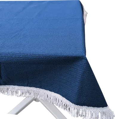 Produktbild von Grasekamp Gartentischdecke 160x260cm eckig  Blau Weichschaum Witterungsbeständig  Wetterfest geschäumt  Pflegeleicht  abwaschbar