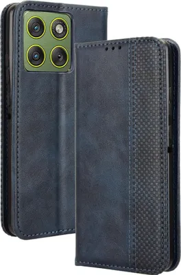 Produktbild von Motorola Edge 70 Hülle - Coverup Vintage Style Klapphülle - Blau