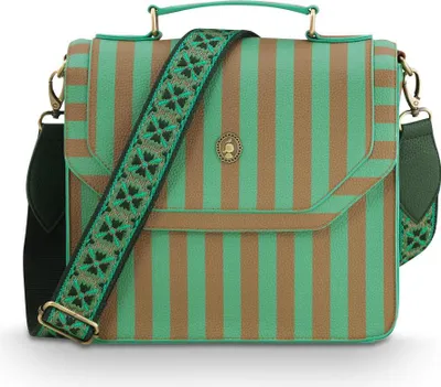 Produktbild von Pip Studio Schultertasche Cross Body Frances Stripe Green (M)