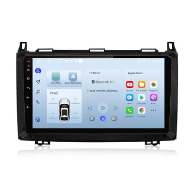 Image de Autoradio Android 9 pouces 64 GB pour Mercedes Classe B W245 (2005-2011) V W639 (2003-2014) avec CarPlay & Android Auto Navigation & Bluetooth