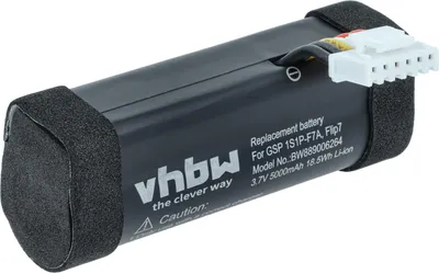 Produktbild von vhbw Akku kompatibel mit JBL Flip 7 Lautsprecher Boxen Speaker (5000 mAh, 3,7 V, Li-Ion)