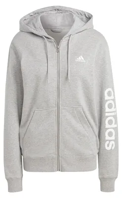 Image de Adidas - Sweat à capuche « Essential » avec fermeture éclair intégrale pour femmes PP3353 (S) (gris)