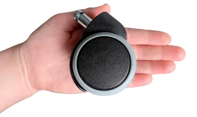Zdjęcie produktu dla Kółka do krzeseł, gumowe, 50 mm, podwójne, 20 sztuk, do krzeseł biurowych