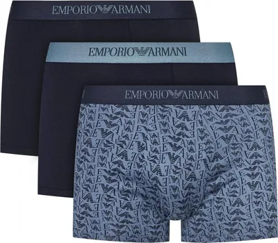 Produktbild von Emporio Armani 3 Pack Trunk Herren Boxer Unterwäsche 111625 4F722 75536