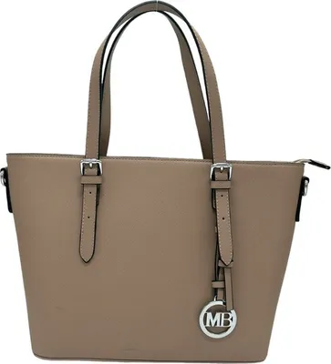 Produktbild von Damen Shopper Tasche - Handtasche - Schultasche - Schultertasche - Arbeitstasche - A4 geeignet - Taupe