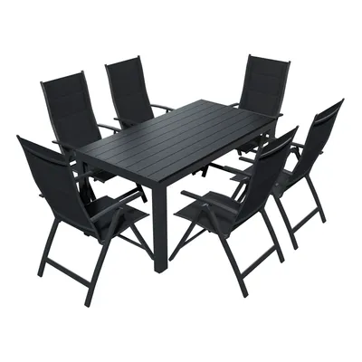 Produktbild von Alu Gartensitzgruppe Gartenmöbel Set Essgruppe Gartenset Sitzgruppe Tisch Sessel