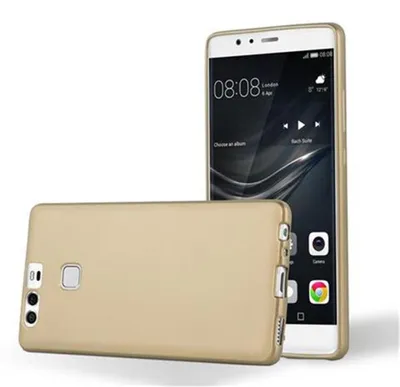 Image de Cadorabo Housse pour Huawei P9 Housse en or Housse pour portable TPU Silicone Etui Cover Case