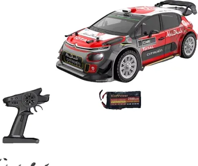 Obrázek produktu pro RC driftové auto, dálkové ovládání s dosahem 120 m, měřítko 1:14, 2S x 1, 3S 2500 mAh x 1