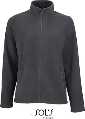 Image de SOLs 02094 | Veste polaire femme Plain Norman - Couleur : Charcoal Grey (Solid) - Taille : L
