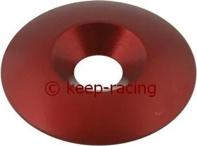 Produktbild von Unterlegscheibe für Senkkopfschraube, 34 x 8mm, Aluminium, eloxiert, Farbe:rot